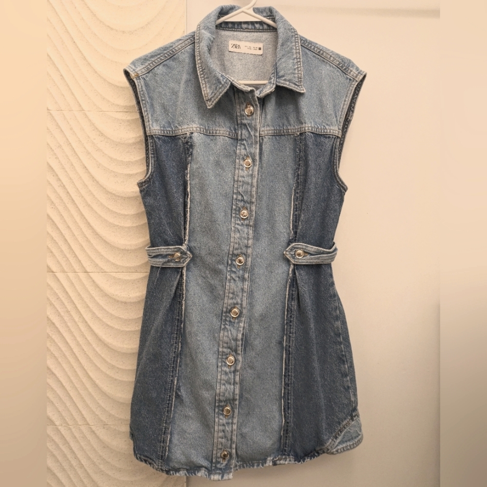Zara Patchwork Denim Minidress